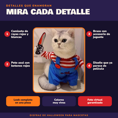 Disfraz de miedo para perros y gatos