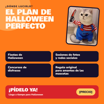 Disfraz de miedo para perros y gatos
