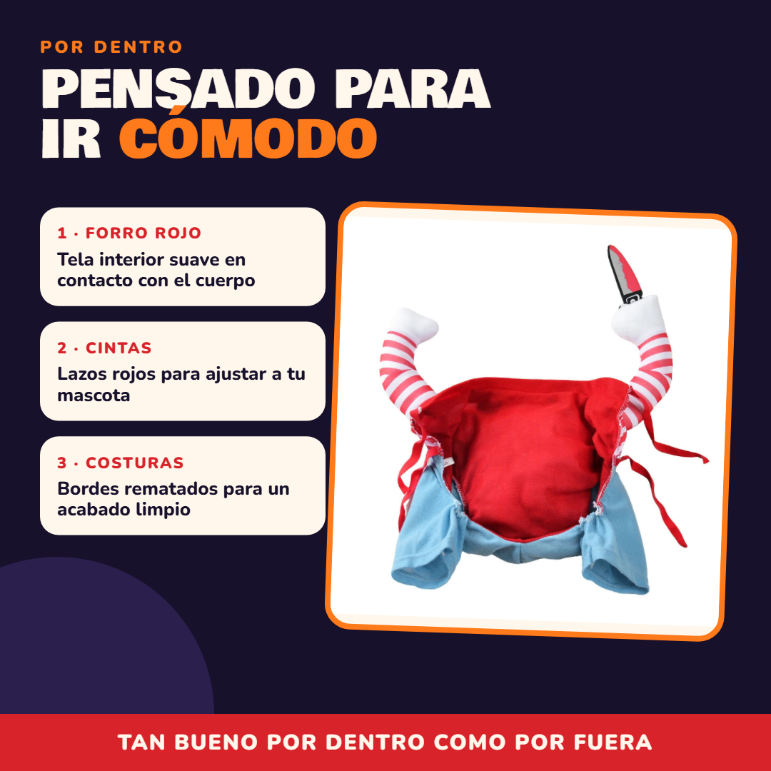 Disfraz de miedo para perros y gatos